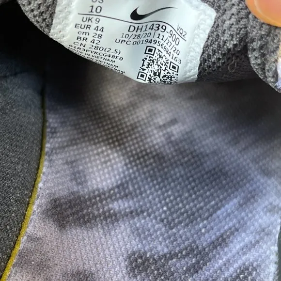 Nike Men's Court Legacy Print Tie-Dye Grey Fog Shoes Sneakers Size 10