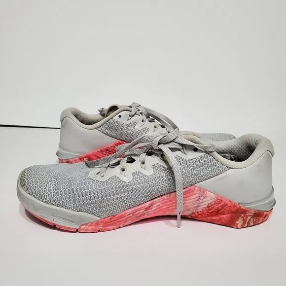 Nike Metcon 5 Grey Pink Cross Training Weightlifting Crossfit Shoe Womens Size 9