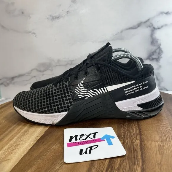 Nike Metcon 8 Women's Size 9 'Black Dark Smoke Grey' Gym Shoes DO9327-001