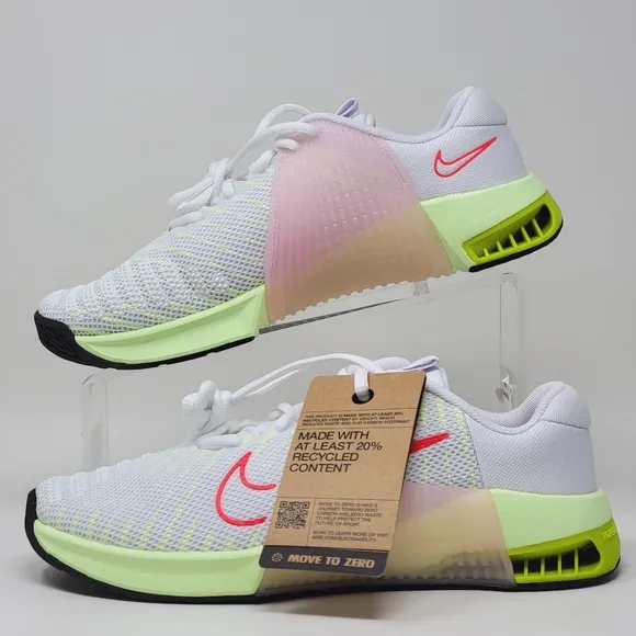 Nike Metcon 9 Women's Size 7.5 White Crimson Volt Gym Shoes DZ2537-101 New