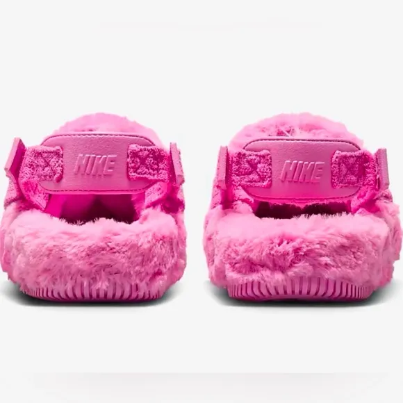 Nike Nike Calm SE Mules Pink Fuzzy Slippers. New with tag !