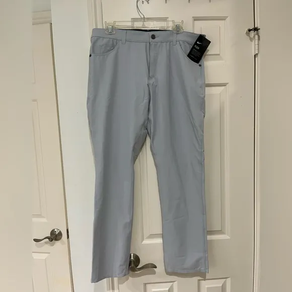 Nike NWT Dri-Fit Slim Fit Dress Mens Light Blue Pants size 33x30