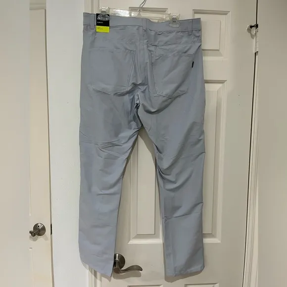 Nike NWT Dri-Fit Slim Fit Dress Mens Light Blue Pants size 33x30