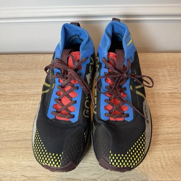 Nike React Pegasus Trail 4 GTX Gore-Tex Black Blue Shoes DJ7926-003 Men's 12 EUC