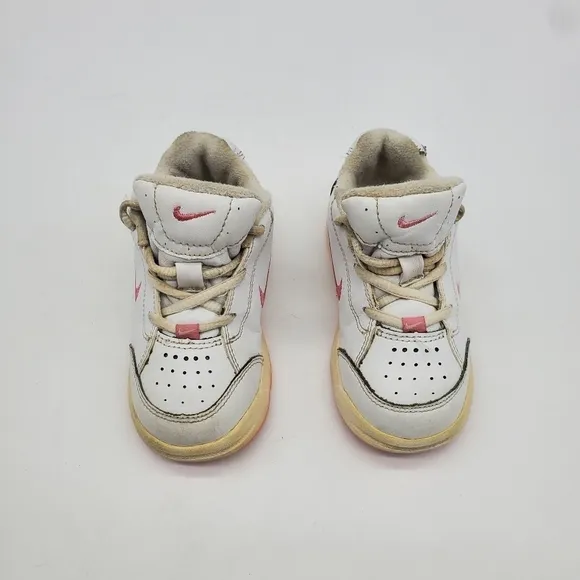 Nike Shoes Baby 7C Girl Gym Sneaker White Pink #309828-161 Vintage