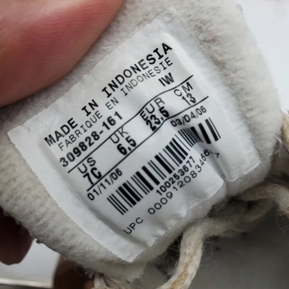 Nike Shoes Baby 7C Girl Gym Sneaker White Pink #309828-161 Vintage