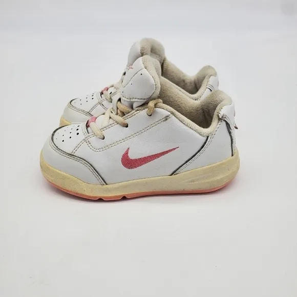 Nike Shoes Baby 7C Girl Gym Sneaker White Pink #309828-161 Vintage