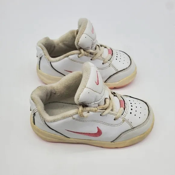 Nike Shoes Baby 7C Girl Gym Sneaker White Pink #309828-161 Vintage