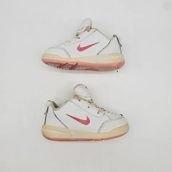 Nike Shoes Baby 7C Girl Gym Sneaker White Pink #309828-161 Vintage
