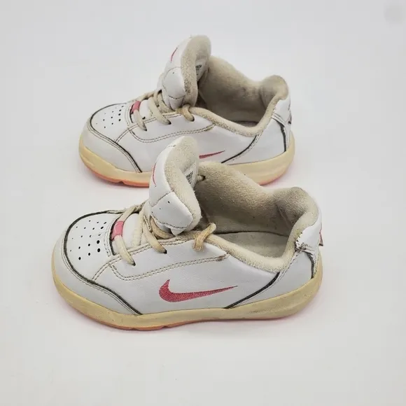 Nike Shoes Baby 7C Girl Gym Sneaker White Pink #309828-161 Vintage