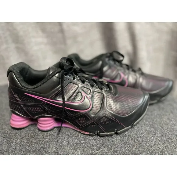 Nike Shox Turbo XII Black Magenta Athletic Shoes Running Gym Women’s Size 9.5