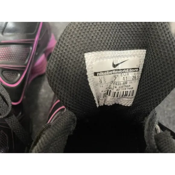 Nike Shox Turbo XII Black Magenta Athletic Shoes Running Gym Women’s Size 9.5
