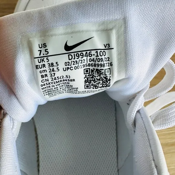 ⭐Nike Sz 7.5 Women's Shoes Air Force 1 PLT.AF.ORM Sneakers White DJ9946-100 New