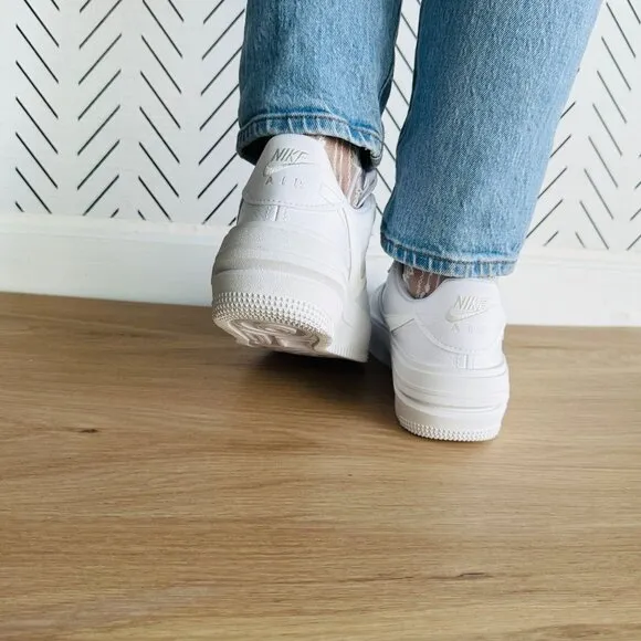 ⭐Nike Sz 7.5 Women's Shoes Air Force 1 PLT.AF.ORM Sneakers White DJ9946-100 New