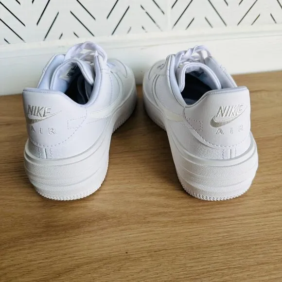⭐Nike Sz 7.5 Women's Shoes Air Force 1 PLT.AF.ORM Sneakers White DJ9946-100 New