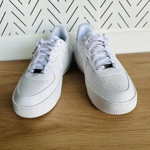 ⭐Nike Sz 7.5 Women's Shoes Air Force 1 PLT.AF.ORM Sneakers White DJ9946-100 New