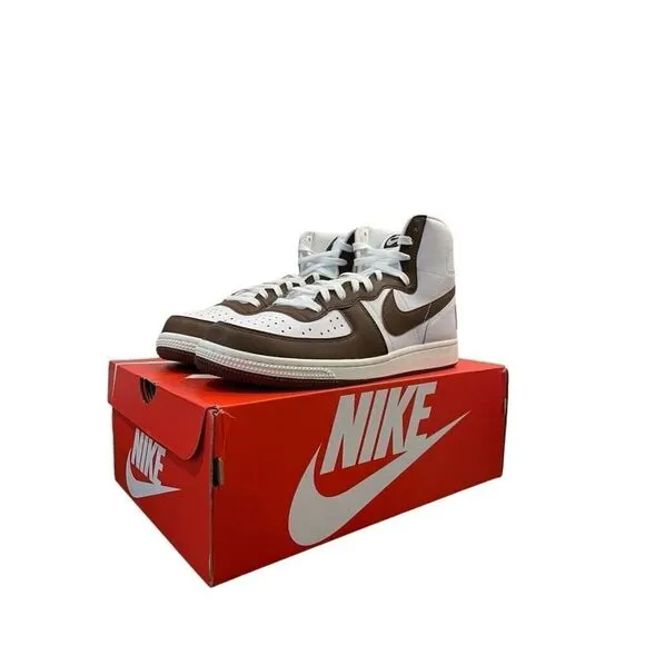 Nike Terminator Hi Men's Size 8.5-11 Basketball Shoe White Brown Casual Sneaker