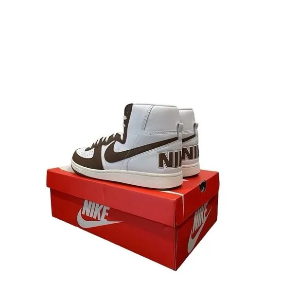 Nike Terminator Hi Men's Size 8.5-11 Basketball Shoe White Brown Casual Sneaker