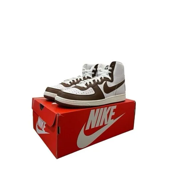 Nike Terminator Hi Men's Size 8.5-11 Basketball Shoe White Brown Casual Sneaker