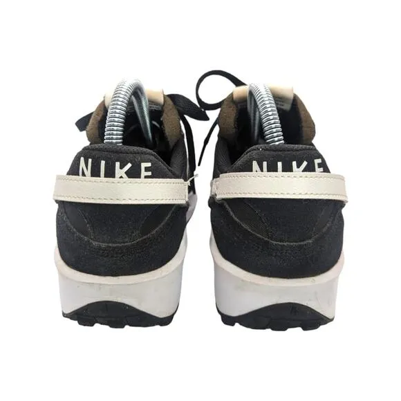 Nike Waffle Debut Sneakers Shoes Black White Swoosh Womens 8 DH9523-002 Workout