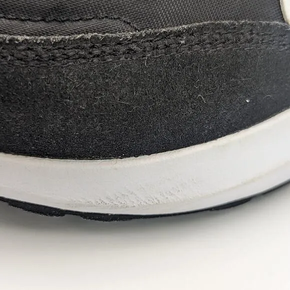 Nike Waffle Debut Sneakers Shoes Black White Swoosh Womens 8 DH9523-002 Workout