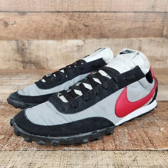 Nike Waffle Racer Men's Sz 9 Red Wolf Gray Athletic Gym Sneaker Shoes CN5449-001