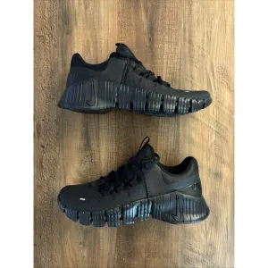 Nike Women Size 6 Free Metcon 5 Triple Black Training Gym Shoes DV3950-004