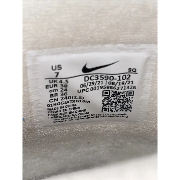 NIKE Women's Air Force 1 High Sculpt Sneaker DC3590-102 Triple Sail -  Sz - 7