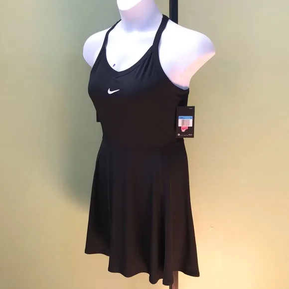 Nike Women's Black Dri-Fit Tennis Dress Medium