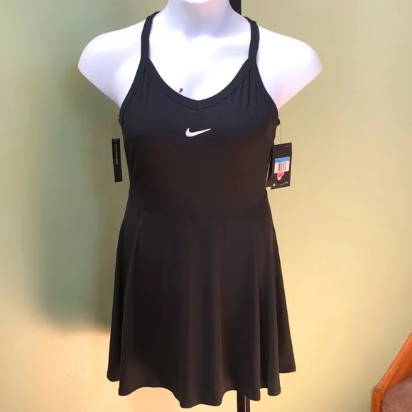 Nike Women's Black Dri-Fit Tennis Dress Medium