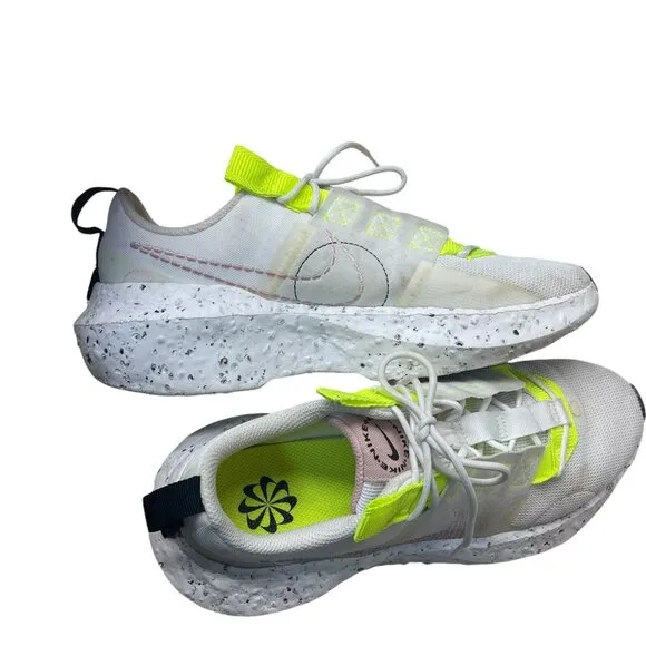 Nike Women's Crater Impact Shoes White Volt Pink Glaze Size 9.5 CW2386-102