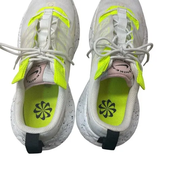 Nike Women's Crater Impact Shoes White Volt Pink Glaze Size 9.5 CW2386-102