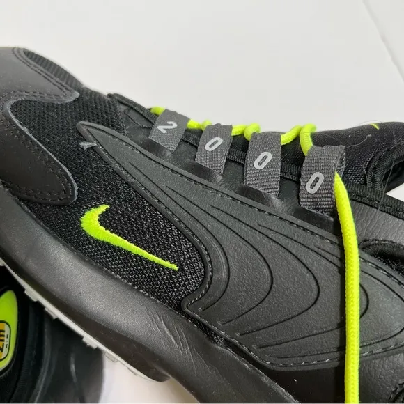 Nike Zoom 2000 2K Volt Green and Black Chunky Sneakers