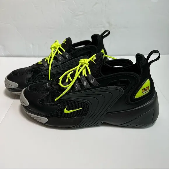 Nike Zoom 2000 2K Volt Green and Black Chunky Sneakers
