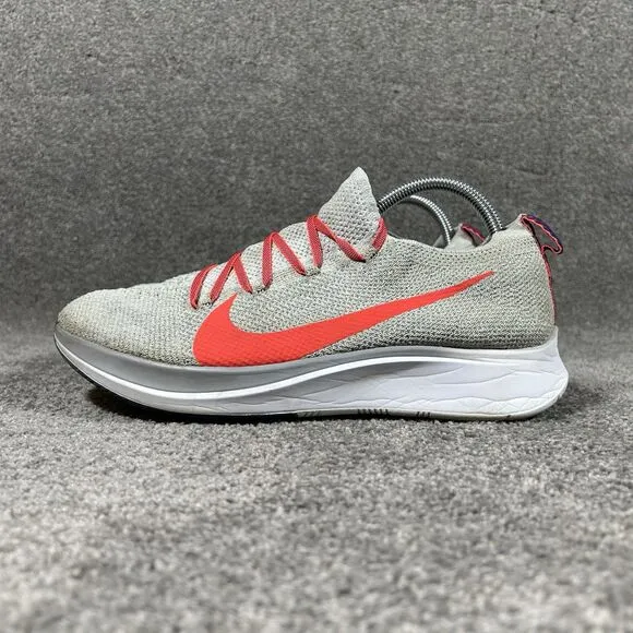Nike Zoom Fly Flyknit Bright Crimson Gray Running Shoes AR4561-044 Mens Size 9