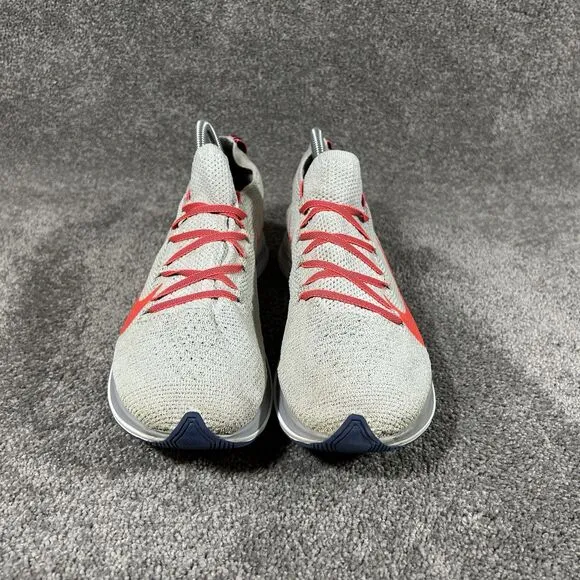 Nike Zoom Fly Flyknit Bright Crimson Gray Running Shoes AR4561-044 Mens Size 9