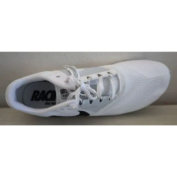 Nike DX7998-100 Men Sz 9.5 White Zoom Rival Waffle 6 Cross Country Running Shoes