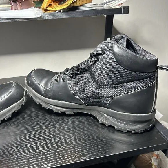 Nike Manoa 456975-001 Black Leather Waterproof Winter Combat Boots Men’s Size 14
