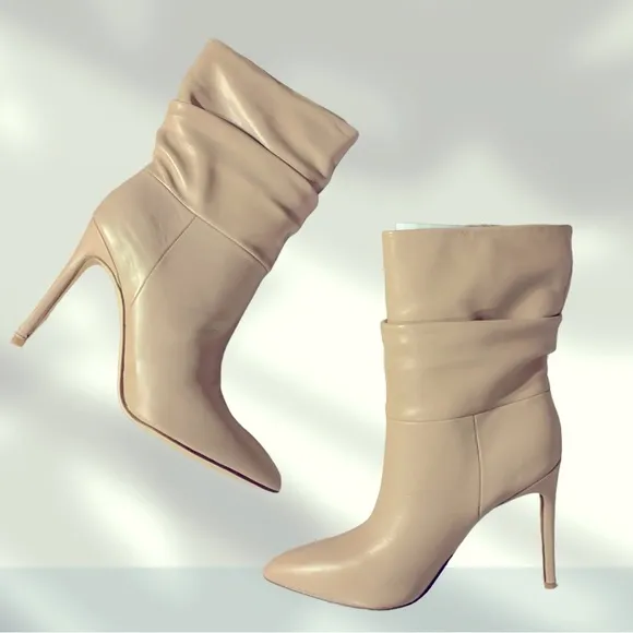 Nine West Jenn Leather Heeled Boots, Mid-calf