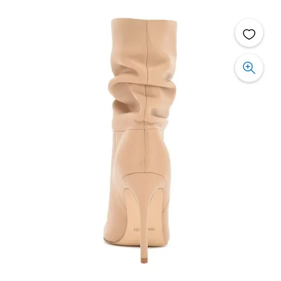 Nine West Jenn Leather Heeled Boots, Mid-calf