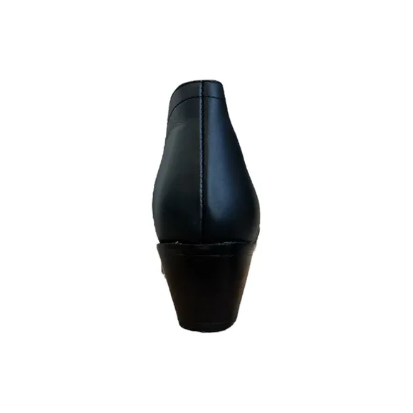 NISOLO MIA Everyday Ankle Bootie Black Leather Handmade Women Size 7 $228 MSRP