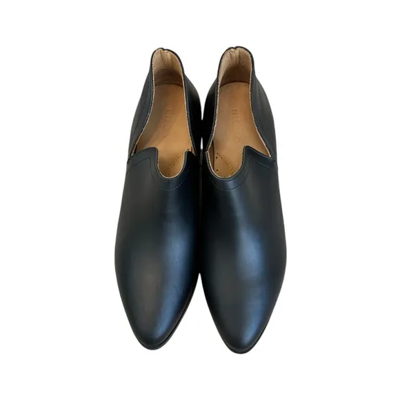NISOLO MIA Everyday Ankle Bootie Black Leather Handmade Women Size 7 $228 MSRP