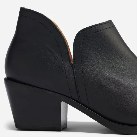 NISOLO MIA Everyday Ankle Bootie Black Leather Handmade Women Size 7 $228 MSRP