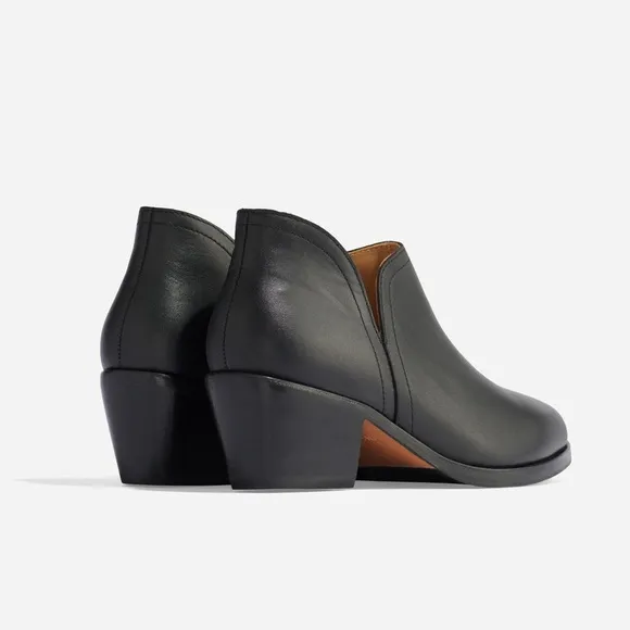 NISOLO MIA Everyday Ankle Bootie Black Leather Handmade Women Size 7 $228 MSRP