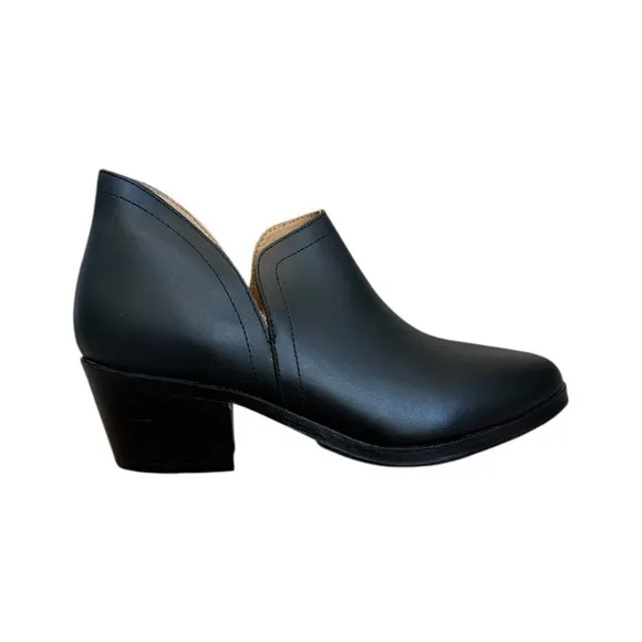 NISOLO MIA Everyday Ankle Bootie Black Leather Handmade Women Size 7 $228 MSRP