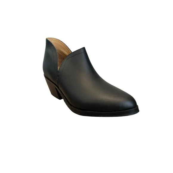 NISOLO MIA Everyday Ankle Bootie Black Leather Handmade Women Size 7 $228 MSRP