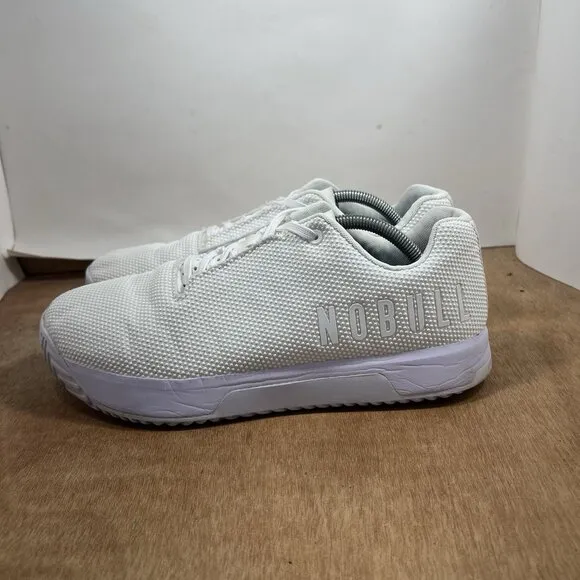 No Bull Trainer Men Size 11.5 White Low Top Superfabric Gym Shoes Sneakers