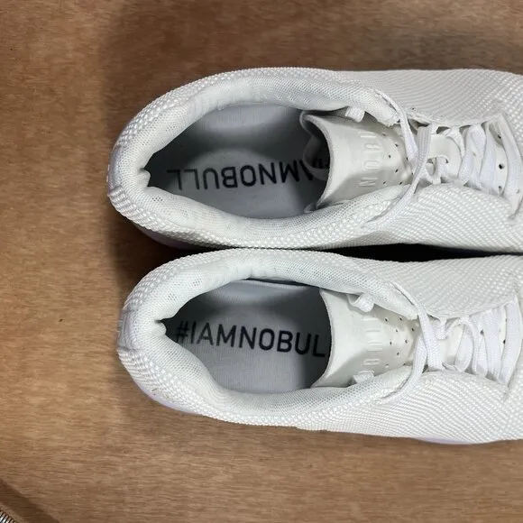 No Bull Trainer Men Size 11.5 White Low Top Superfabric Gym Shoes Sneakers