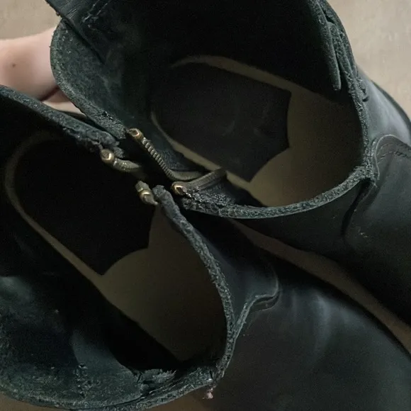 No.6 Leather Clog Buckle Boot 5” Mid Heel in Black