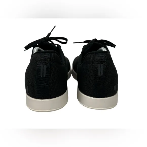 NOBULL Canvas Trainer Workout Sneakers Black White Mens 11.5 Womens 13 Gym